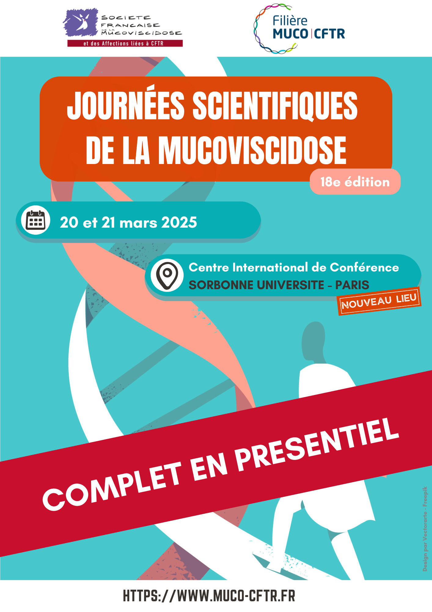 Affiche des Journées Scientifiques de la Mucoviscidose 2025